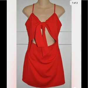 NWT TOBI Cut Out Tie Front Dress M